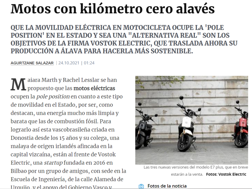 Motos con kilómetro cero alavés